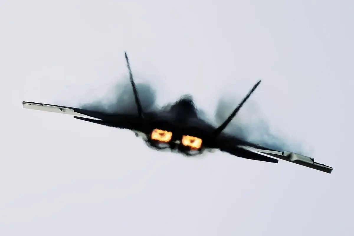 F-22 Raptor top speed is possible with afterburners.