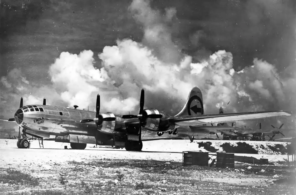 The Boeing B-29 Superfortress named Enola Gay was the first to drop a nuclear bomb in warfare.