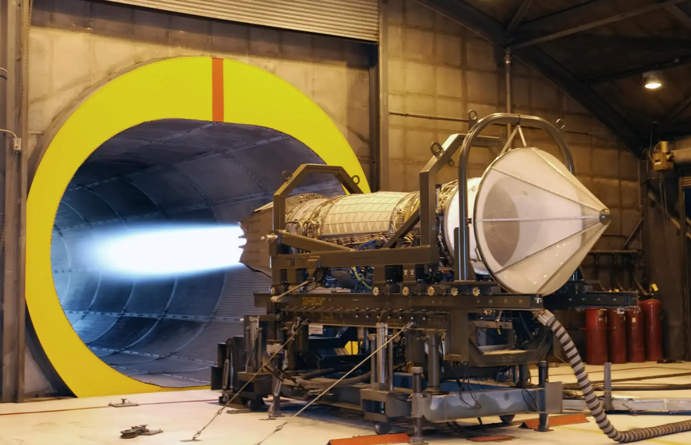 An F119 engine for the F-22 during testing