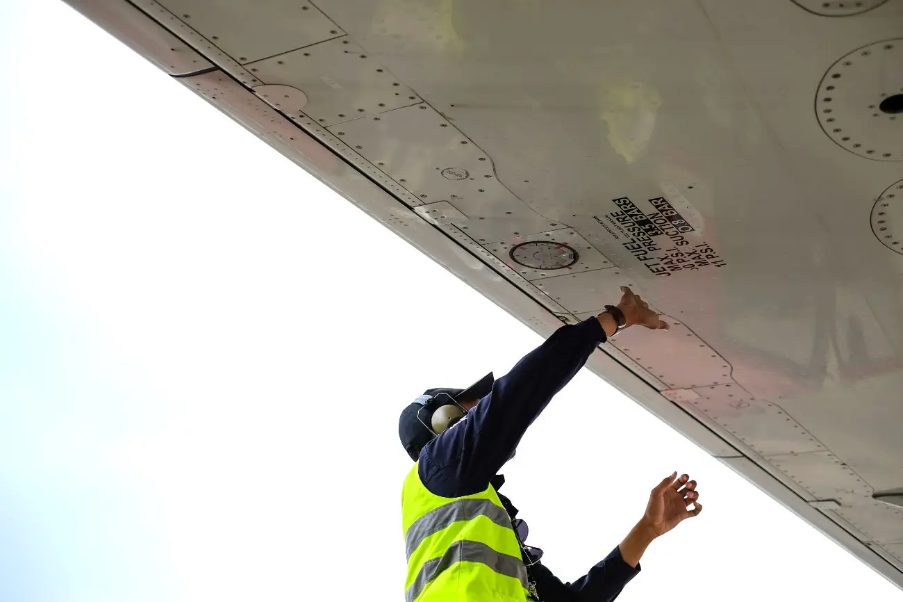 Airplane wing inspection