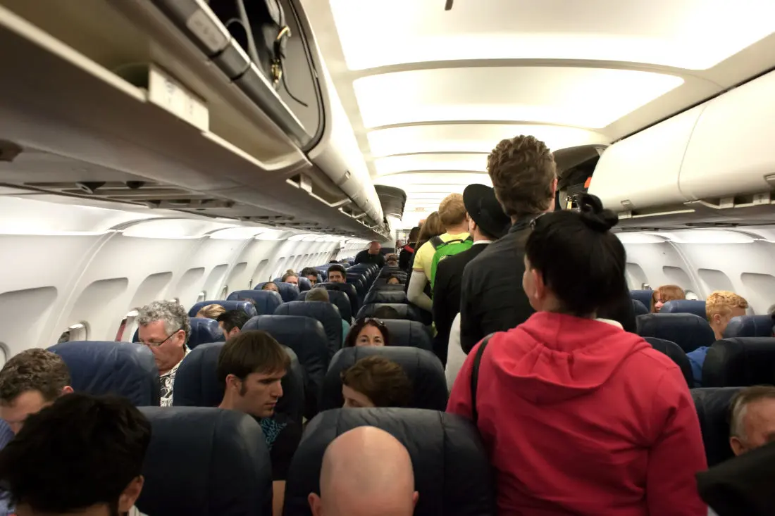 passengers boarding cabin